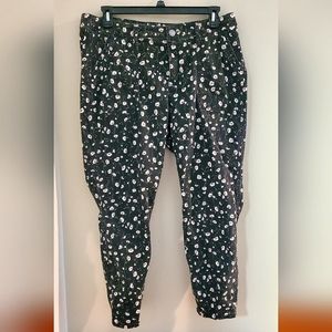 Lane Bryant Black Floral Pants Size 18